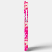 Fractal zwenkpatroon, schaduwen van fuchsia roze Case-Mate iPhone case (Achterkant / Links)