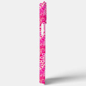 Fractal zwenkpatroon, schaduwen van fuchsia roze Case-Mate iPhone case (Achterkant / Rechts)