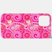 Fractal zwenkpatroon, schaduwen van fuchsia roze Case-Mate iPhone case (Achterkant (horizontaal))