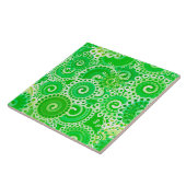 Fractal zwenkpatroon, schaduwen van lentegroen tegeltje (Zijkant)