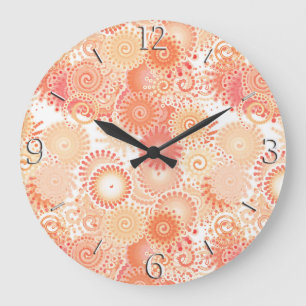 Fractal zwenkpatroon, schoppen van koraal en perzi grote klok