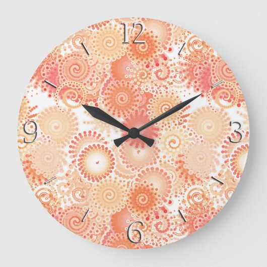 Fractal zwenkpatroon, schoppen van koraal en perzi grote klok (Voorkant)