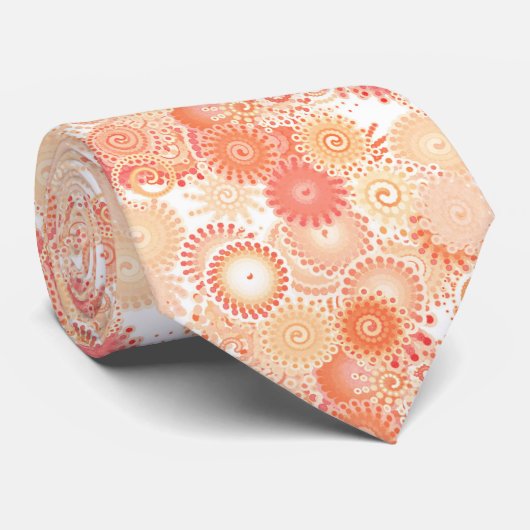 Fractal zwenkpatroon, schoppen van koraal en perzi stropdas (Opgerold)