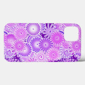 Fractal zwenkpatroon, schoppen van paars Case-Mate iPhone case (Achterkant (horizontaal))