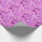 Fractal zwenkpatroon, schoppen van pruimen en viol cadeaupapier (Hoek)