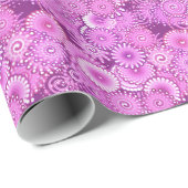 Fractal zwenkpatroon, schoppen van pruimen en viol cadeaupapier (Rol Hoek)