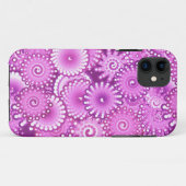 Fractal zwenkpatroon, schoppen van pruimen en viol Case-Mate iPhone case (Achterkant (horizontaal))