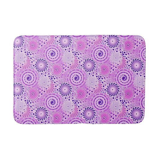Fractal zwenkpatroon, violet, orchidee badmat (Voorkant)
