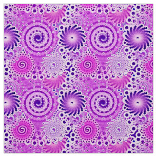 Fractal zwenkpatroon, violet, orchidee stof