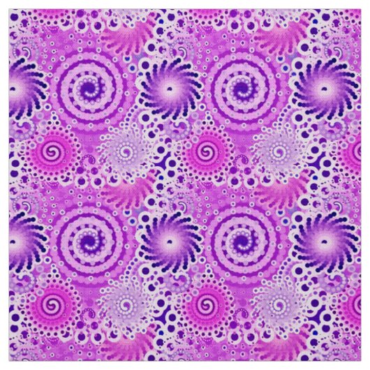 Fractal zwenkpatroon, violet, orchidee stof (Swatch)