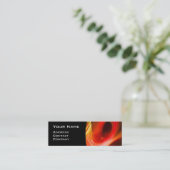 FRACTAL ZWIRL GEM MONOGRAM zwart wit geel rood Mini Visitekaartje (Staand voorkant)