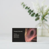 FRACTAL ZWIRL GEM MONOGRAM zwart wit paars roze Visitekaartje (Staand voorkant)