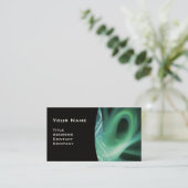 FRACTAL ZWIRL GEM MONOGRAM zwart-wit paars Visitekaartje (Staand voorkant)