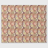 Fractal zwirl patroon, chocolade en crème cadeaupapier (Vlak)