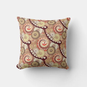 Fractal zwirl patroon, chocolade en room kussen