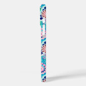 Fractal zwirl patroon, turkooizen, roze, multi Case-Mate iPhone case (Achterkant / Links)