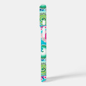 Fractal zwirl patroon, turkooizen, roze, multi Case-Mate iPhone case (Achterkant / Links)