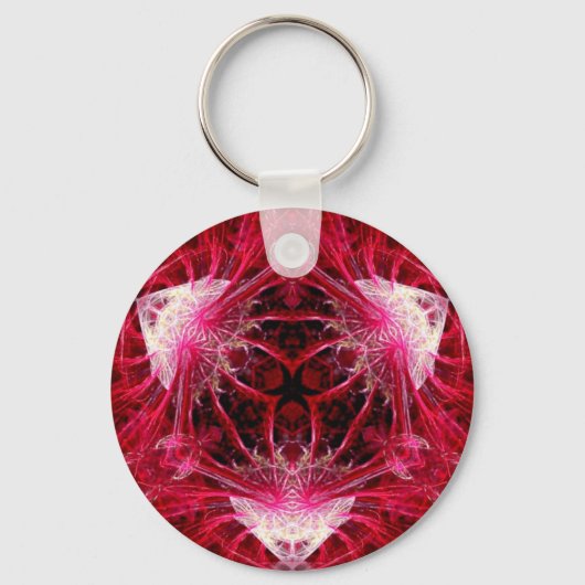 FractalART RedFaces Sleutelhanger (Voorkant)