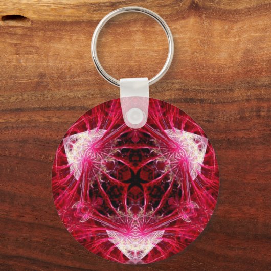 FractalART RedFaces Sleutelhanger (Voorkant)