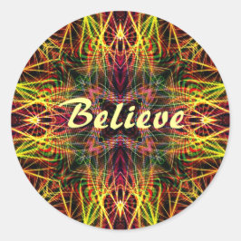 FractalArts: Geloof Ronde Sticker