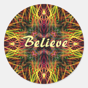 FractalArts: Geloof Ronde Sticker