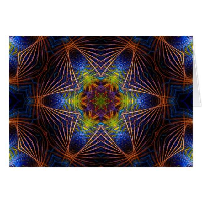 FractalBlue-Star Kaart (Voorkant Horizontaal)