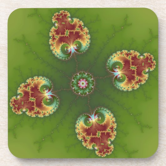 Fractalbug Picnic - Fractal Art Drankjes Onderzetter (Voorkant)