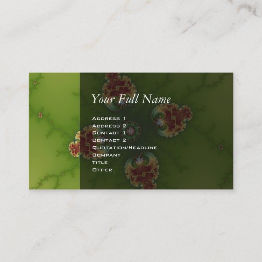 Fractalbug Picnic - Fractal Art Visitekaartje (Voorkant)
