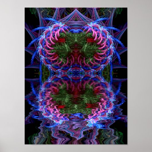 fractaldruppels, afdrukken en Poster (Voorkant)