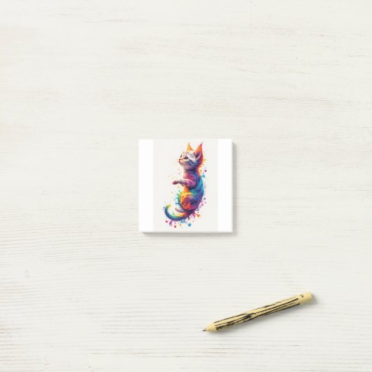 Fractale Abstracte Kitten  Post-it® Notes (Op bureau)