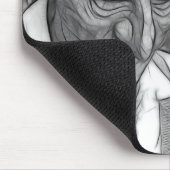 Fractale abstractie van droevige man muismat (Hoek)