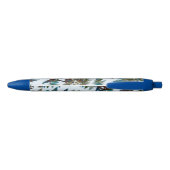 Fractale Arctische Camouflage Blauwe Inkt Pen (Achterkant)