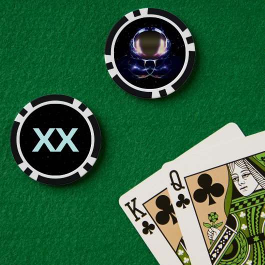 Fractale astronaut poker chips (Pokertafel (Dubbel))