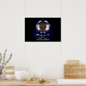 Fractale astronaut poster (Keuken)