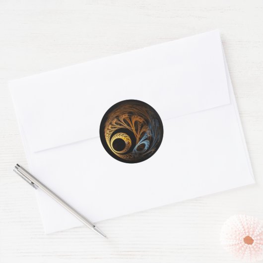 fractale bal ronde sticker (Envelop)