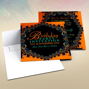 Fractale Batik Kant Sinterklaas Uitnodigingen