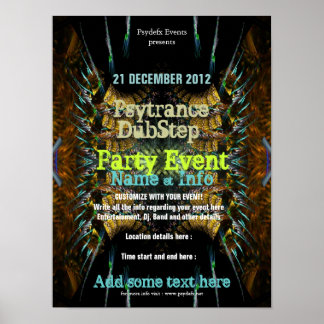 Fractale Blast Feest Flyer Poster