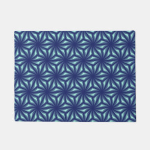 Fractale Blauw Marine Deurmat