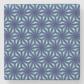 Fractale Blauw Marine Stenen Onderzetter (Voorkant)
