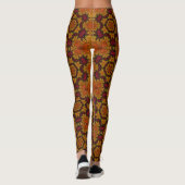 Fractale bloei in herfstkleuren leggings (Achterkant)