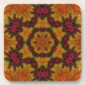 Fractale bloei in herfstkleuren Onderzetters (Voorkant)