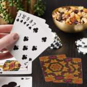 Fractale bloei in herfstkleuren pokerkaarten (Insitu)