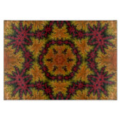 Fractale bloei in herfstkleuren snijplank (Voorkant)