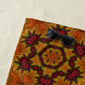 Fractale bloei in herfstkleuren strandlaken (In situ)