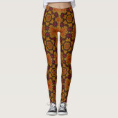 Fractale bloei in herfsttinten leggings (Voorkant)