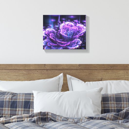 fractale bloem canvas afdruk (Insitu (Slaapkamer))