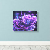 fractale bloem canvas afdruk (Insitu (Houten vloer))