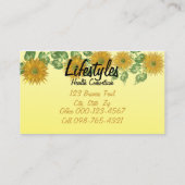 Fractale bloem en bladrand visitekaartje (Achterkant)