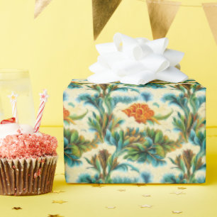 Fractale bloem in de wolken cadeaupapier