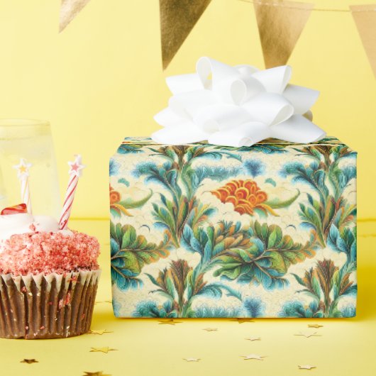 Fractale bloem in de wolken cadeaupapier (Verjaardagsfeest)